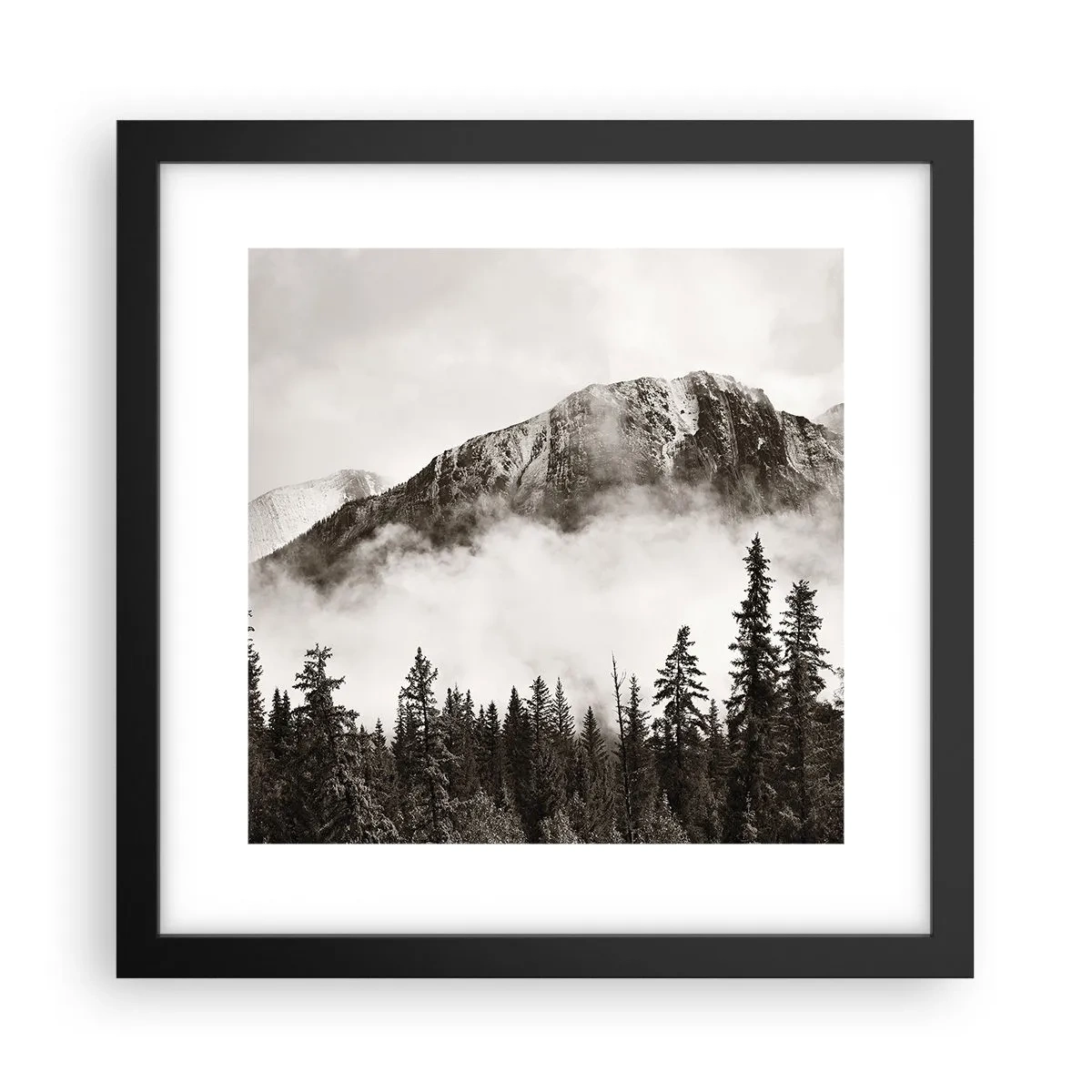 Plakat i sort ramme - Granit hersker - 30x30 cm