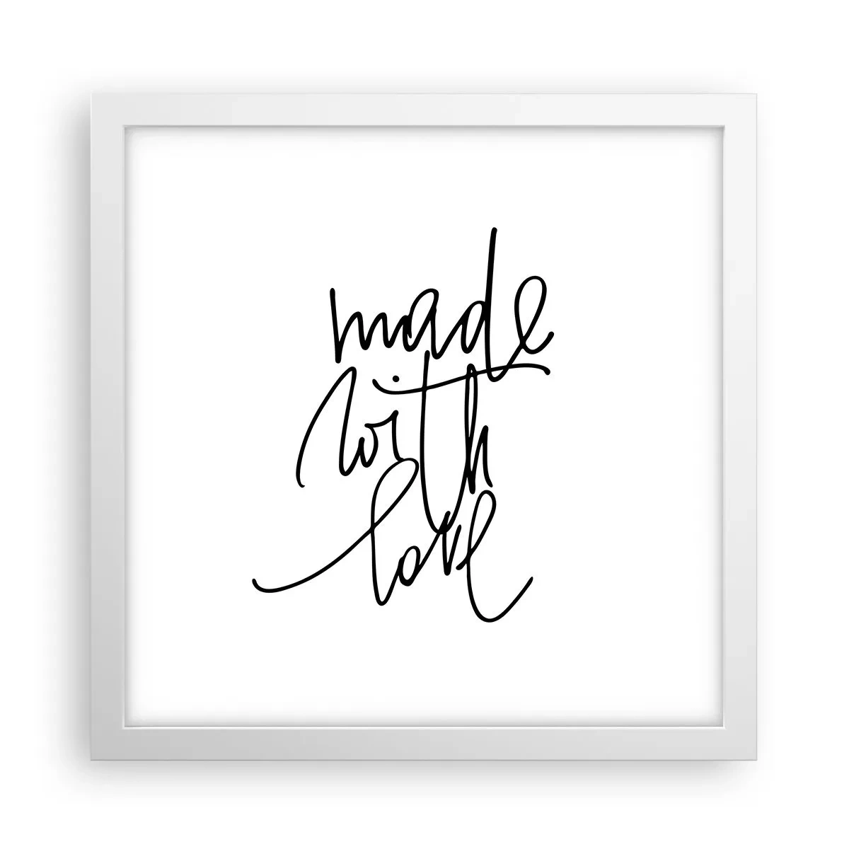 Plakat i hvid ramme - Det bedste mærke - 30x30 cm