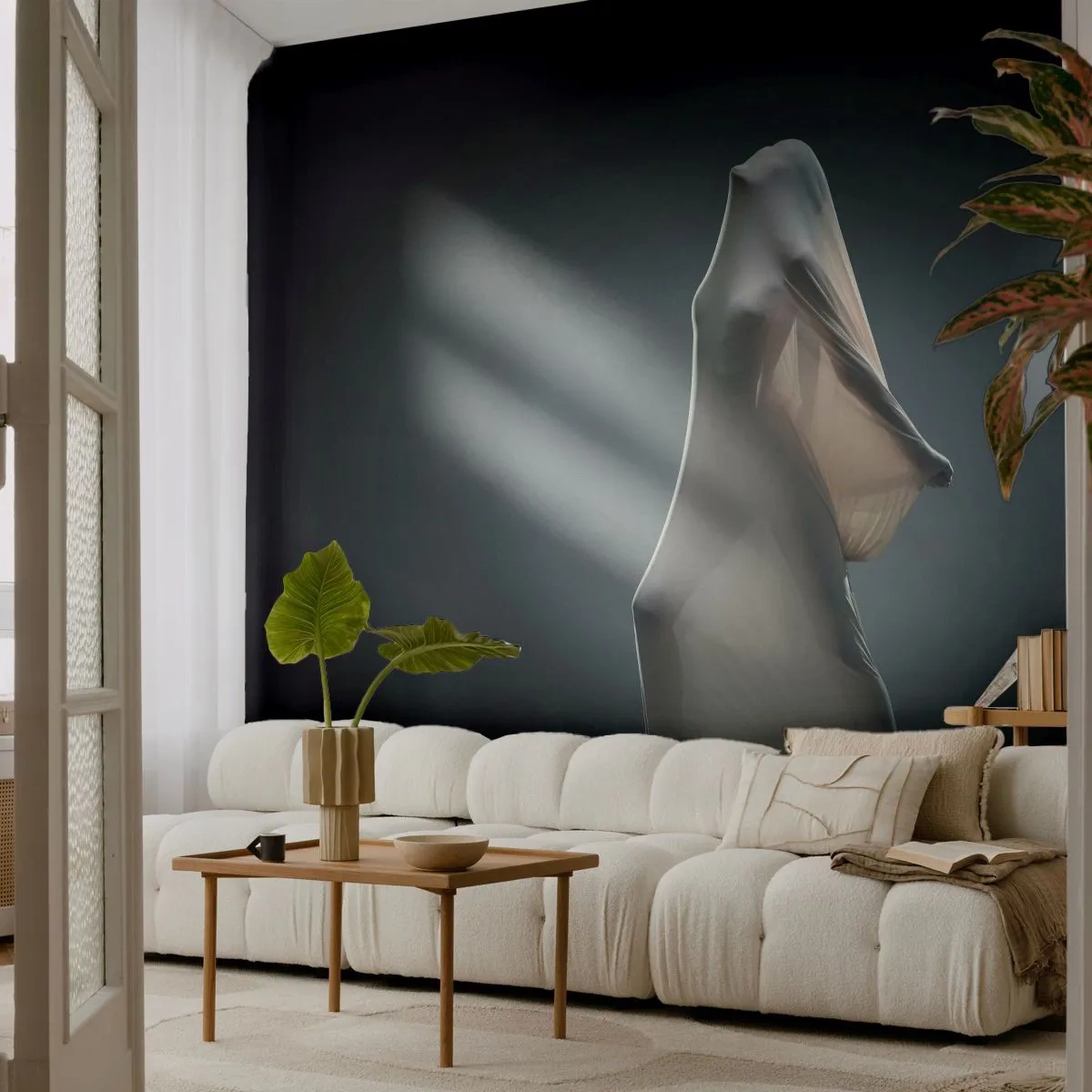 Fototapet Selvklæbende Deluxe Sticker - Skjulte begær - Kvinde, Dans, Stykke - 300x210 cm