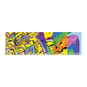 Fototapet Prøve Standard Eco - Han råber af glæde - Abstraktion, Stykke, Maleri - 100x30 cm