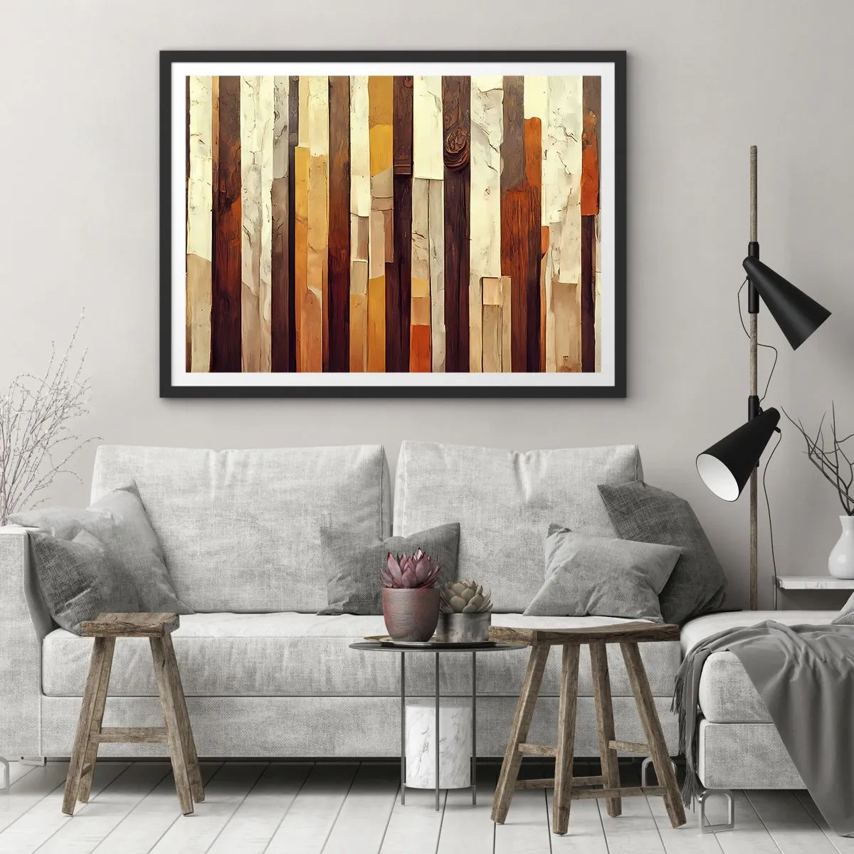 Plakat i sort ramme - Hymne af skovens træer - 70x50 cm