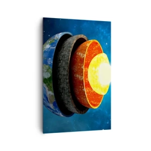 Lærredstryk - Billede på lærred - Ekspedition til jordens indre - 80x120 cm