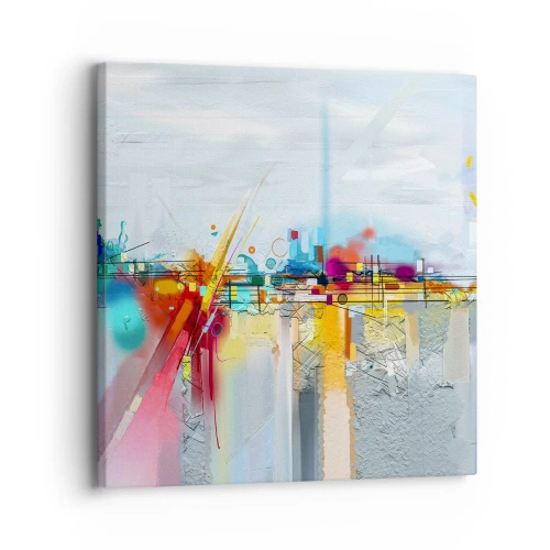 Lærredstryk - Billede på lærred - Glædens bro over livets flod - 30x30 cm
