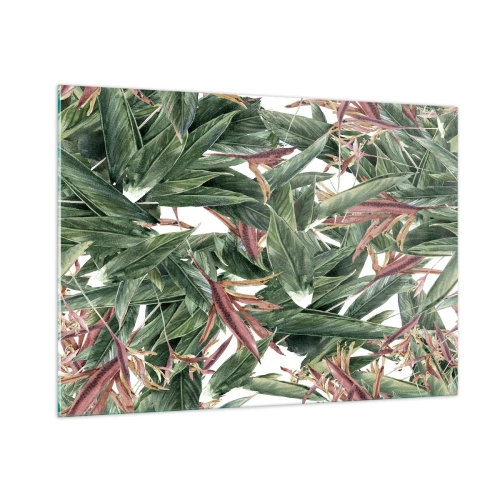 Billede på glas - Smaragd- og syrenbuskads - 100x70 cm