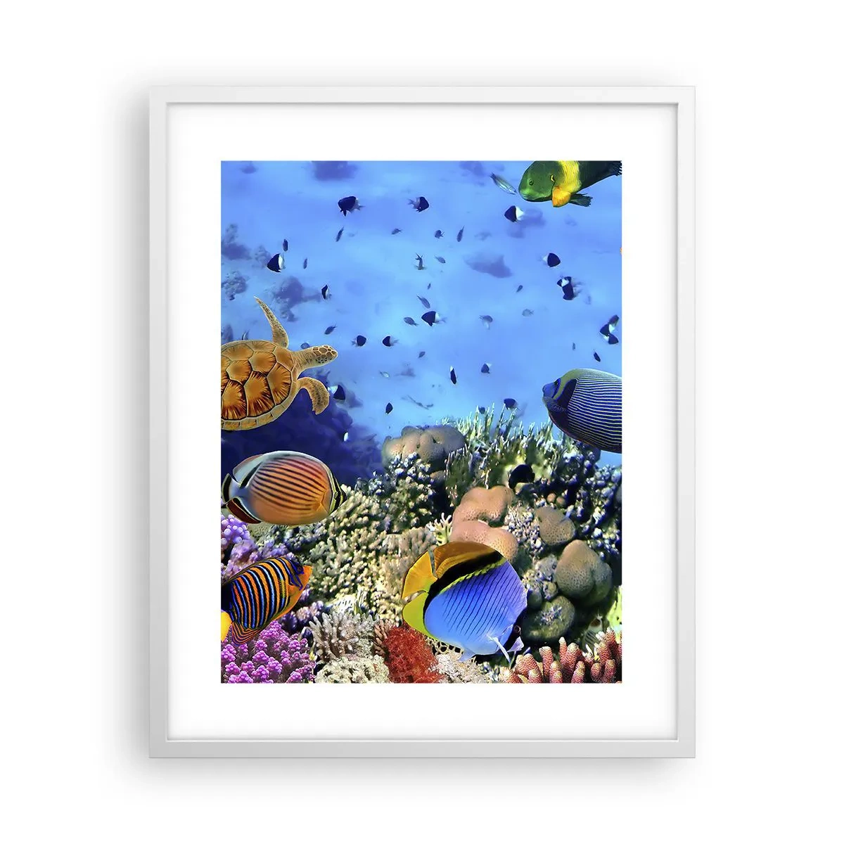 Plakat i hvid ramme - Og hvad ved vi om livet... - 40x50 cm