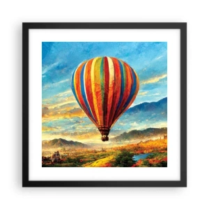 Plakat i sort ramme - I stilhed kan du se mere - 40x40 cm