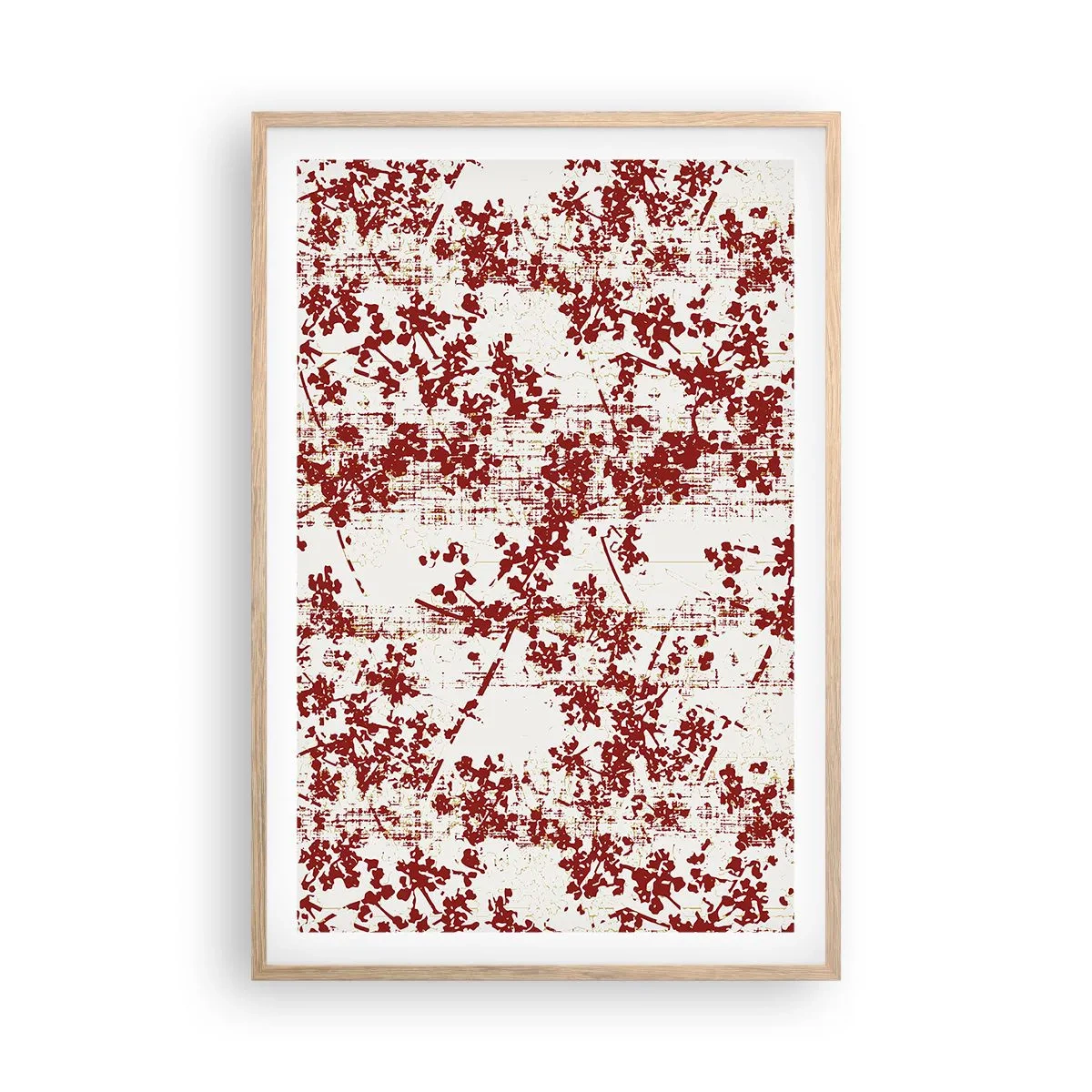 Plakat i ramme af lyst egetræ - Som en gammel percale - 61x91 cm