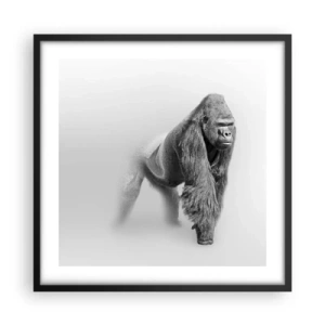 Plakat i sort ramme - Selvsikker på sin styrke - 50x50 cm
