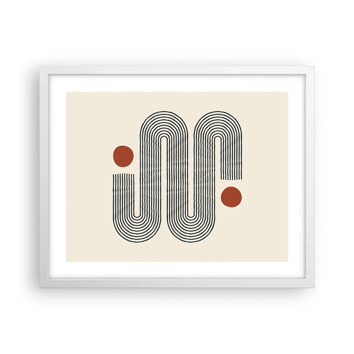 Plakat i hvid ramme - Fra start til slut - 50x40 cm