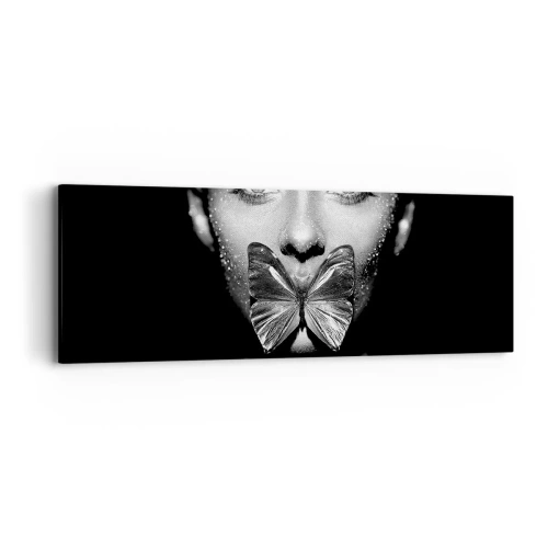 Lærredstryk - Billede på lærred - Sommerfuglekys - 90x30 cm