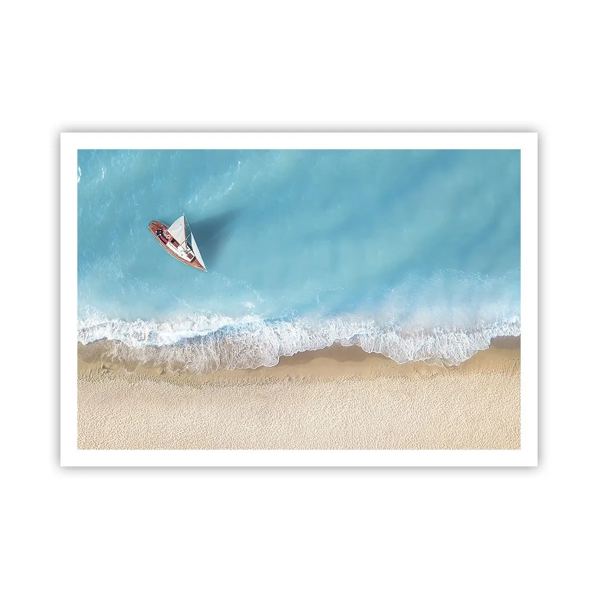 Plakat - På grænsen mellem blå og guld - 100x70 cm