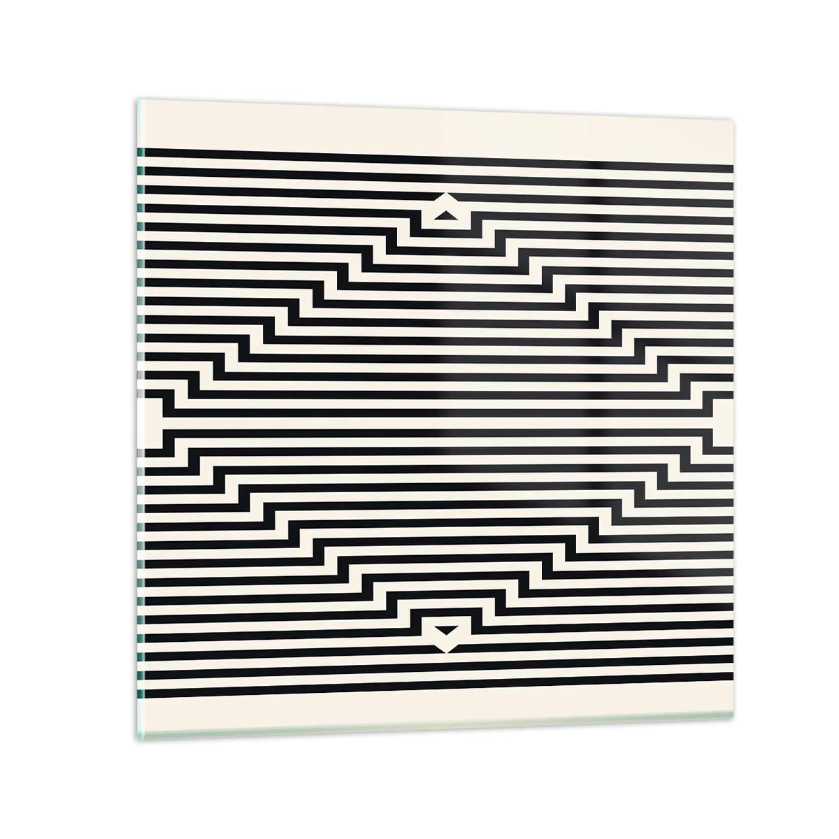 Billede på glas - Geometrisk illusion - 30x30 cm