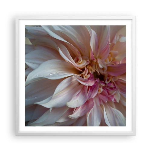 Plakat i hvid ramme - Blomstrende friskhed - 60x60 cm