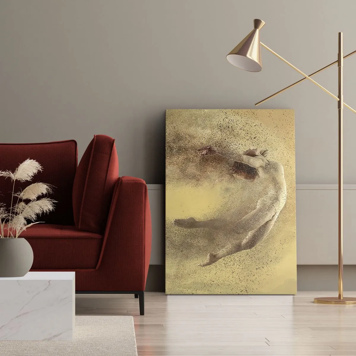 Lærredstryk - Billede på lærred - I dansende henrykkelse - 65x120 cm