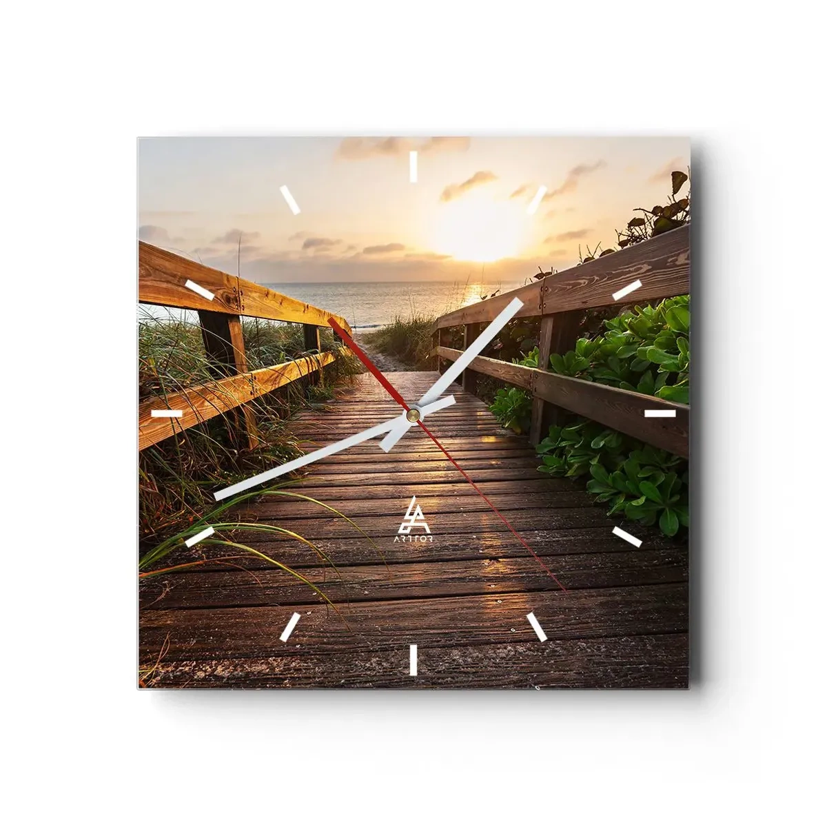 Vægur, Uret - Og direkte til kysten - 40x40 cm