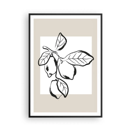 Plakat i sort ramme - Hvor citronen modner... - 70x100 cm