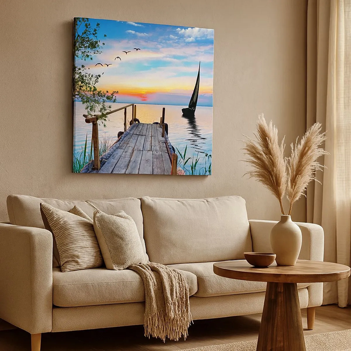 Lærredstryk - Billede på lærred - Godaften - 30x30 cm