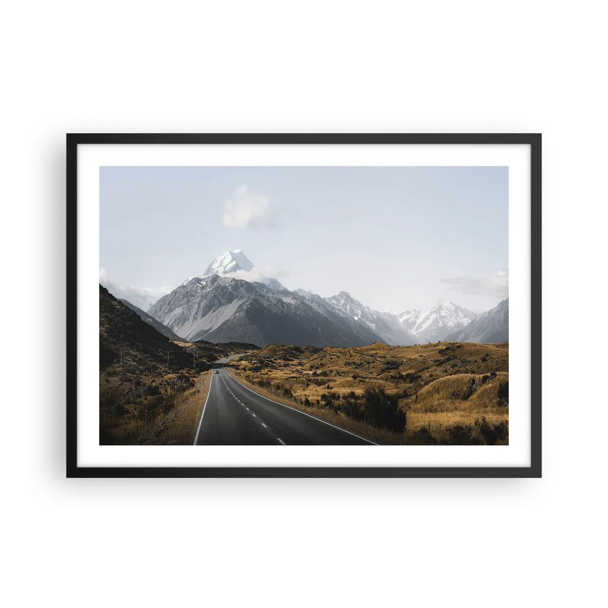 Plakat i sort ramme - Vejen til hjerte - 70x50 cm