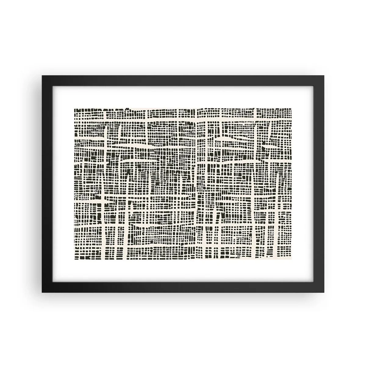 Plakat i sort ramme - En sammensætning vævet - 40x30 cm