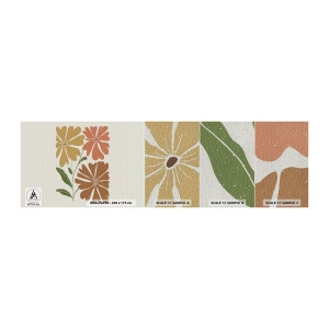 Prøve Fototapet Premium Canvas - Natur og geometri - Boho, Blomster, Minimalisme - 100x30 cm