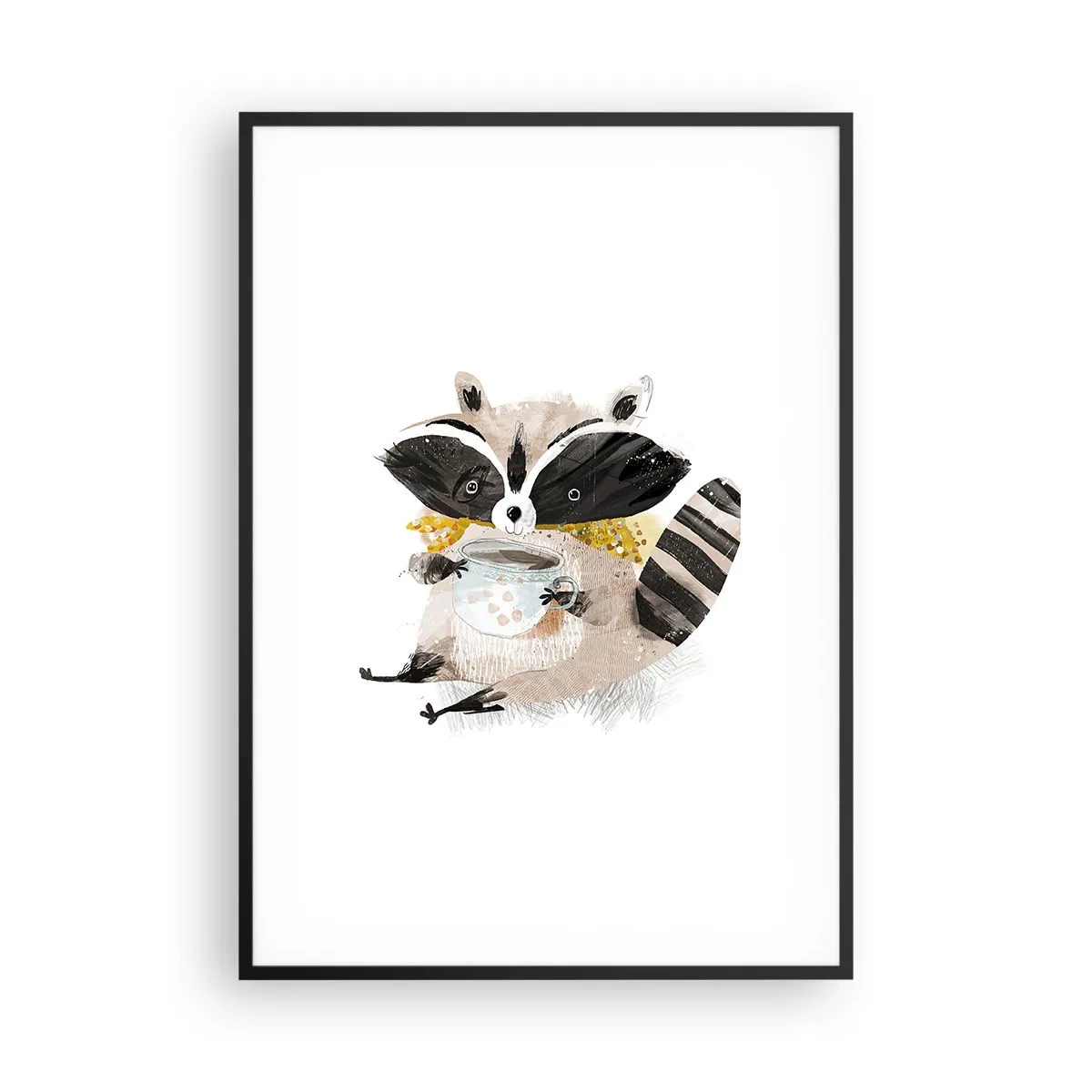 Plakat i sort ramme - Min ven vaskebjørnen - 70x100 cm