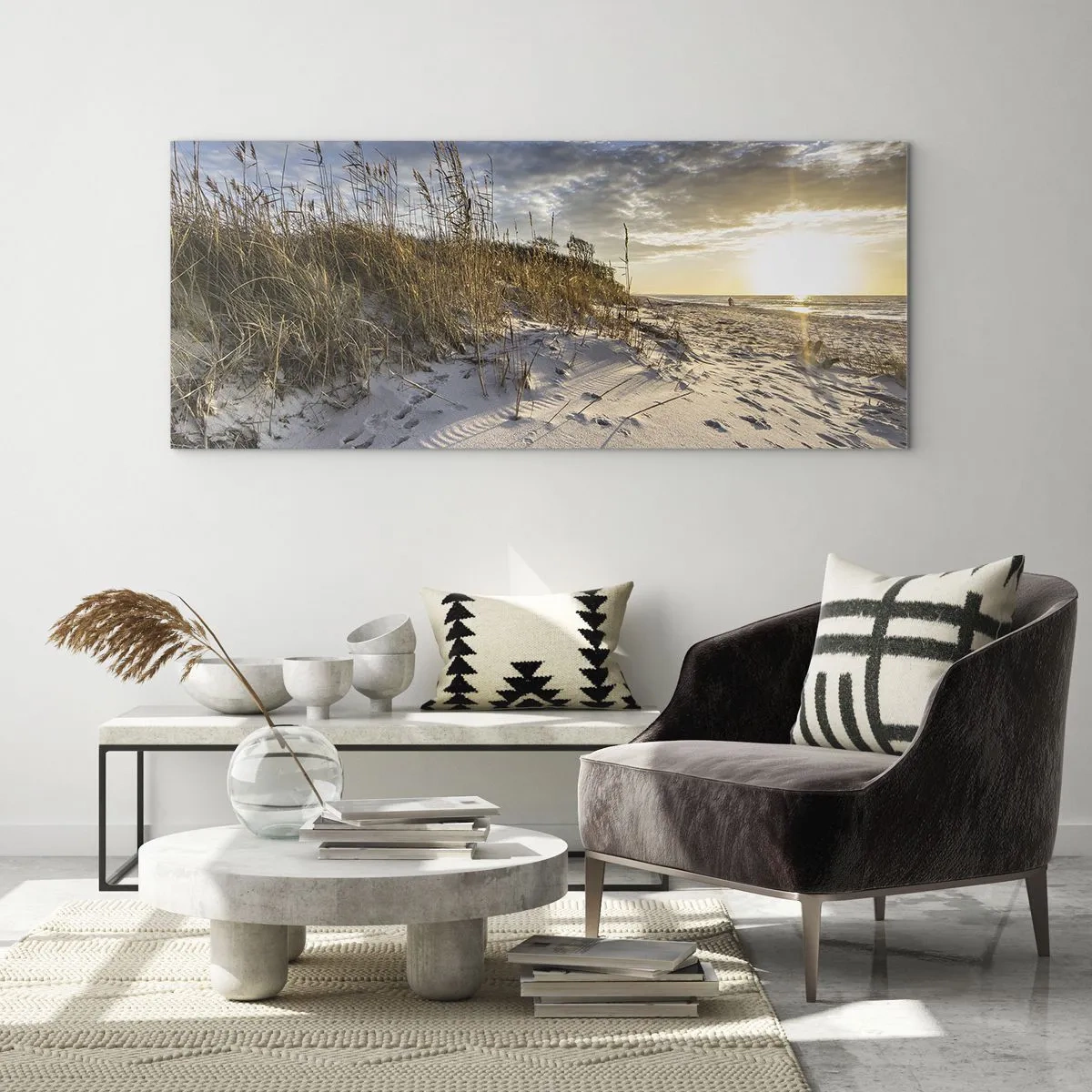 Billede på glas - Indbydelse til en vandretur - 90x30 cm