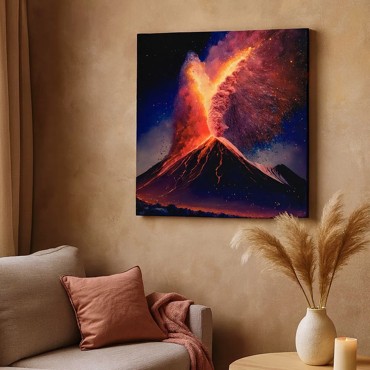 Lærredstryk - Billede på lærred - Skønhed og rædsel - 30x30 cm