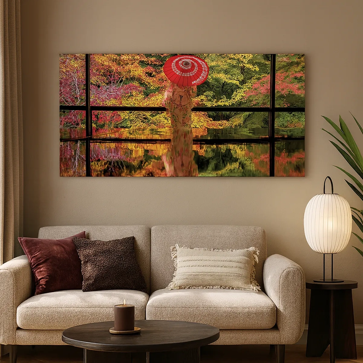 Lærredstryk - Billede på lærred - I naturens tempel - 30x30 cm