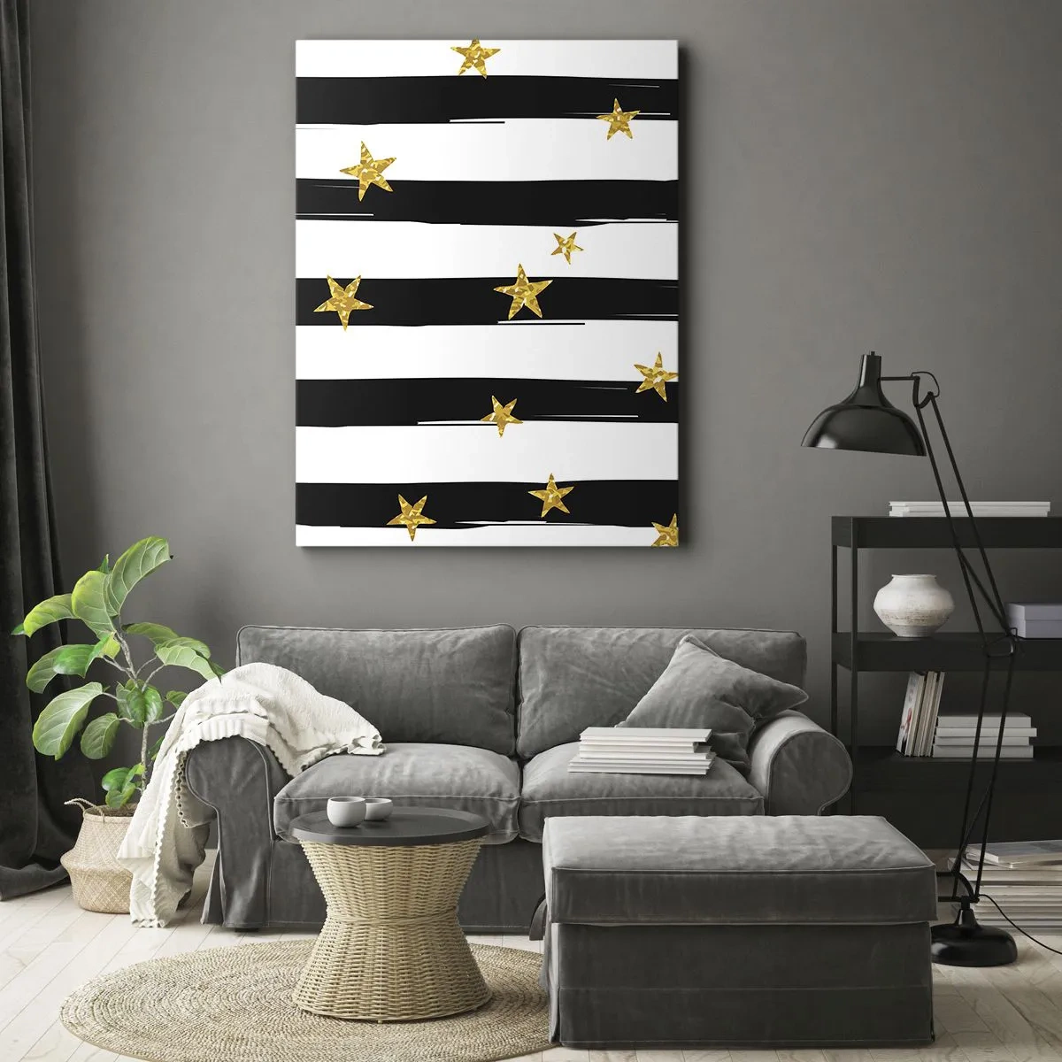 Lærredstryk - Billede på lærred - Vi blev alle født under en heldig stjerne - 50x70 cm