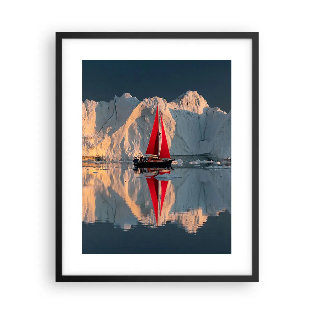 Plakat i sort ramme - På kanten af verden - 40x50 cm