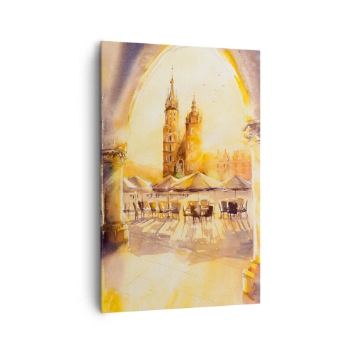 Lærredstryk - Billede på lærred - Øst over markedet i Kraków - 80x120 cm