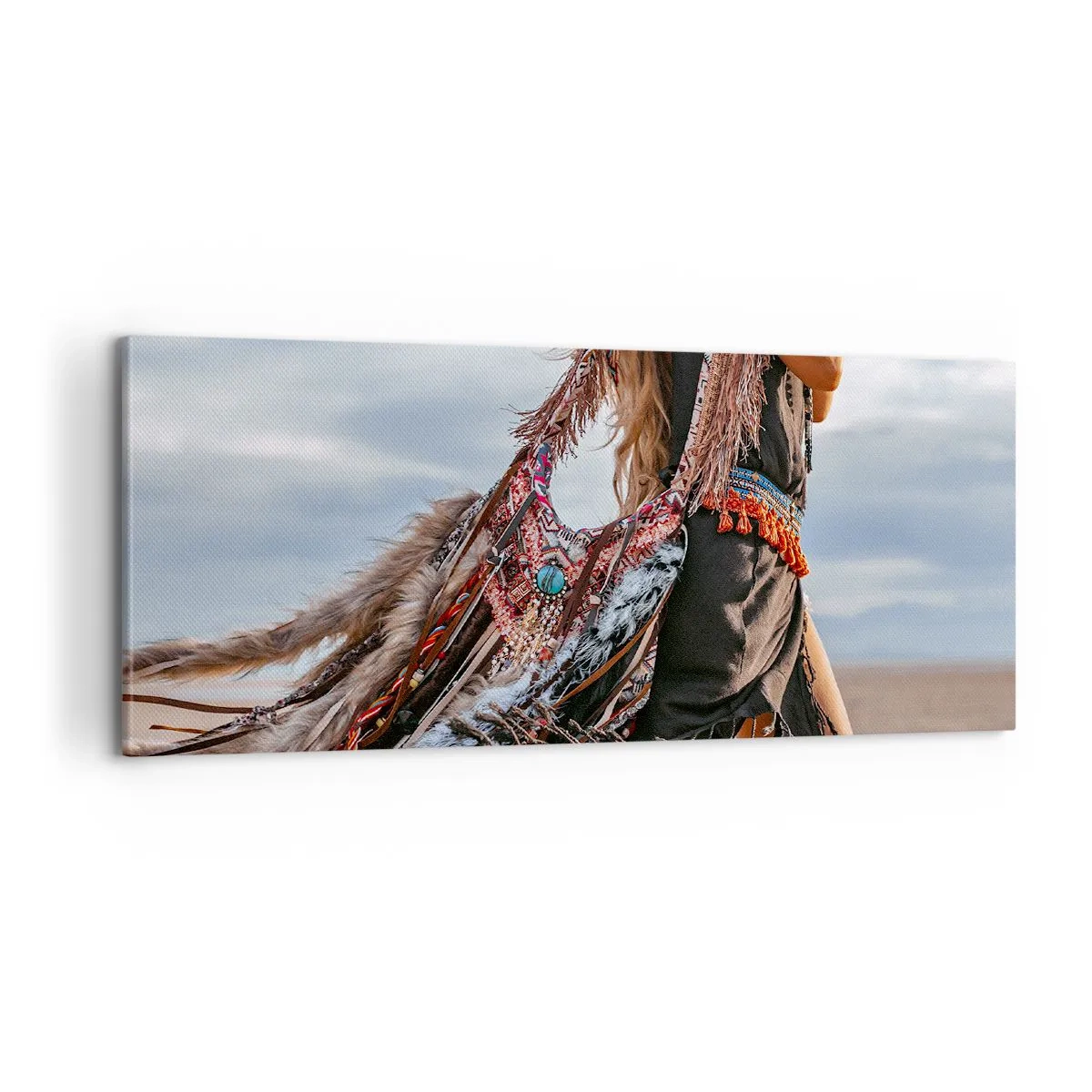 Lærredstryk - Billede på lærred - Shamanens pige - 100x40 cm