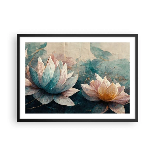 Plakat i sort ramme - Søens stjerner - 70x50 cm