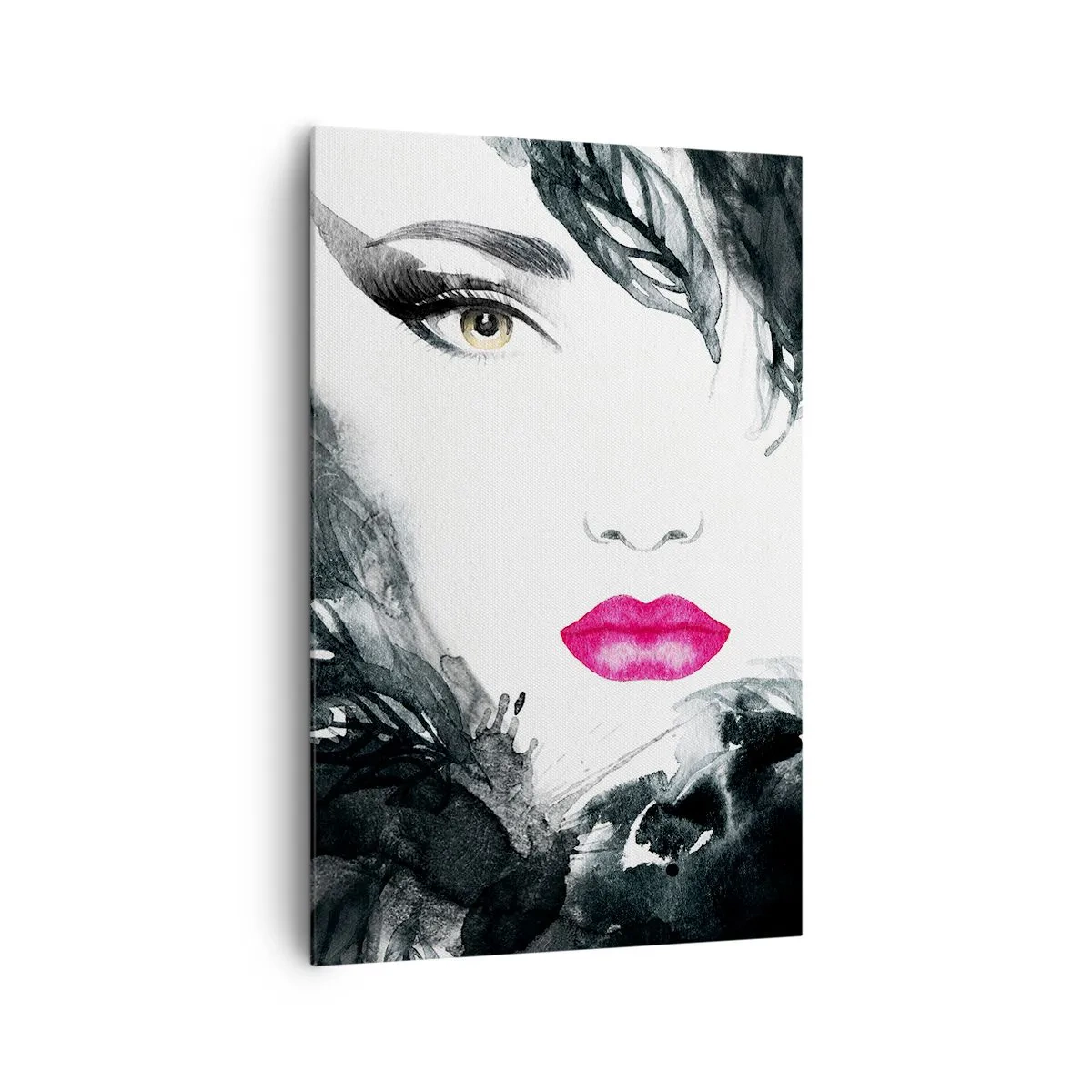 Lærredstryk - Billede på lærred - OBS! Femme fatale - 80x120 cm