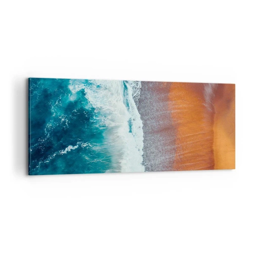 Lærredstryk - Billede på lærred - Et strejf af havet - 100x40 cm