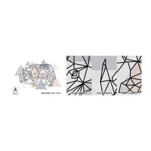 Prøve Fototapet Premium Sand - Kraftstruktur - Abstraktion, Grafik, Næsehorn - 100x30 cm