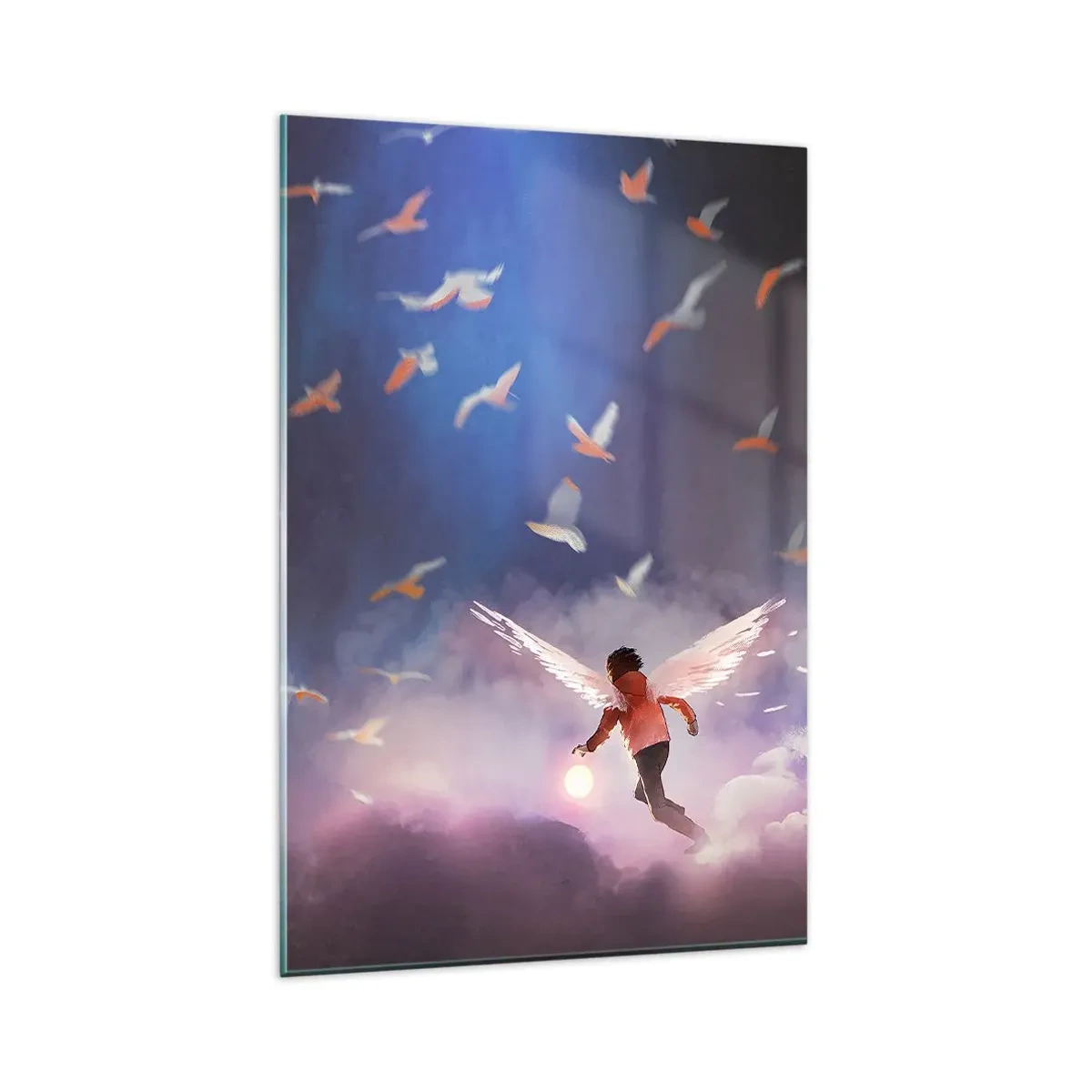 Billede på glas - Det kræver fantasi og mod - 80x120 cm