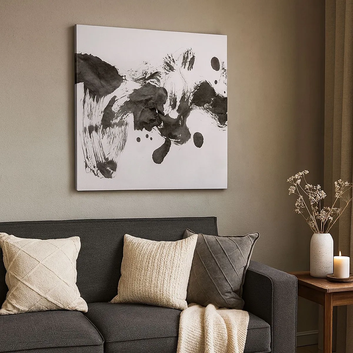 Lærredstryk - Billede på lærred - En metode i galskaben? - 30x30 cm