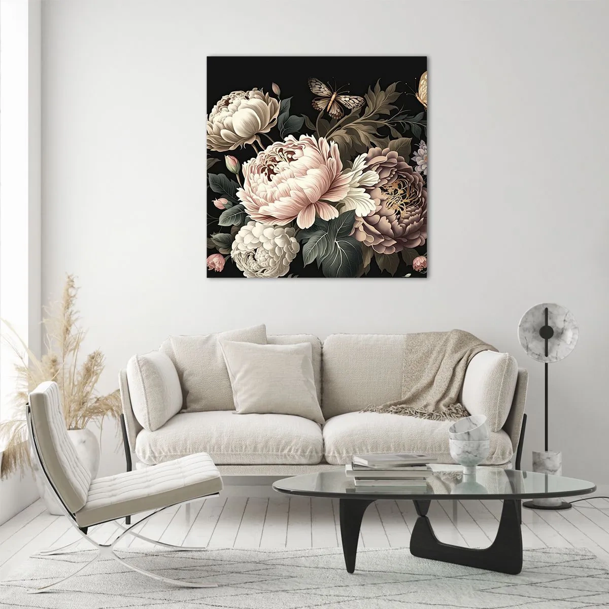 Billede på glas - I barok stil - 50x50 cm