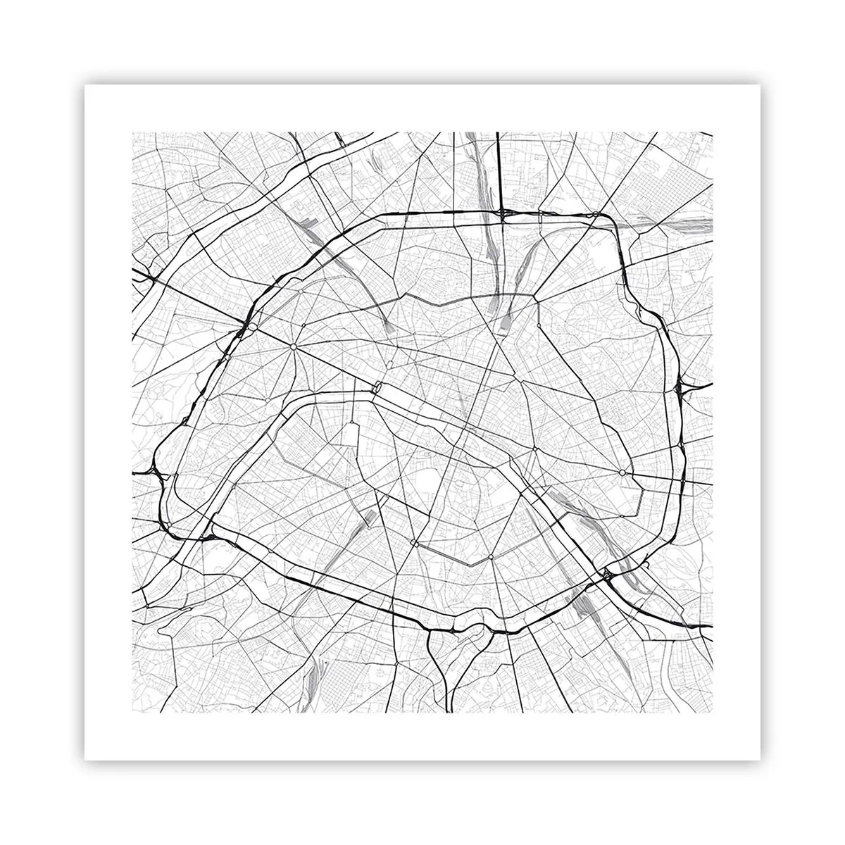 Plakat - Paris' blomst - 50x50 cm