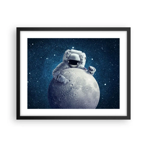 Plakat i sort ramme - Kosmisk spøgefugl - 50x40 cm