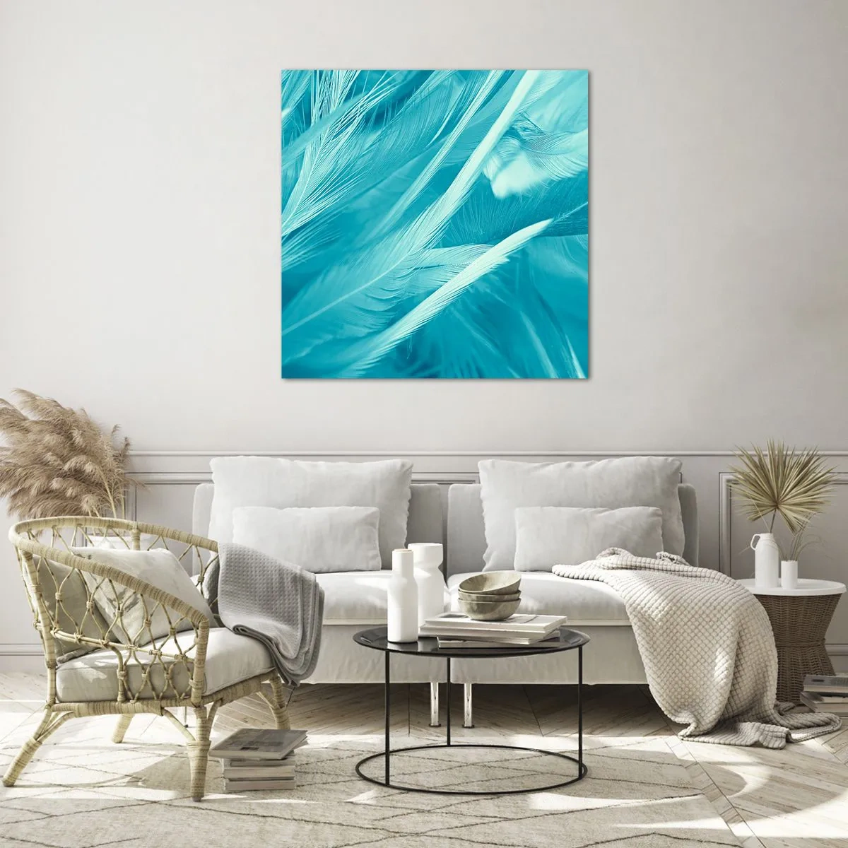 Billede på glas - At drukne i fluff - 50x50 cm