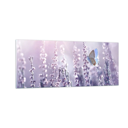 Billede på glas - Sommerfuglekys - 100x40 cm