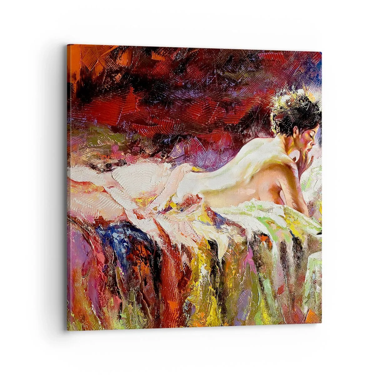 Lærredstryk - Billede på lærred - Eftertænksom Venus - 70x70 cm