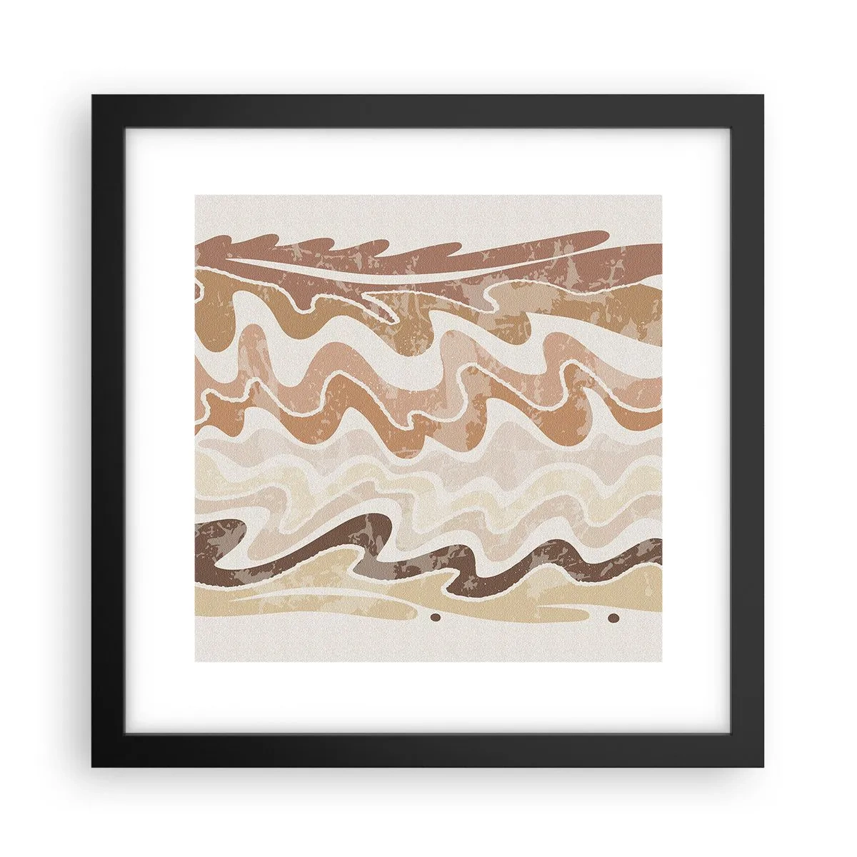 Plakat i sort ramme - God energi - gode følelser - 30x30 cm