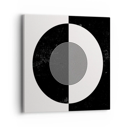 Lærredstryk - Billede på lærred - Harmoni i sort og hvidt - 40x40 cm