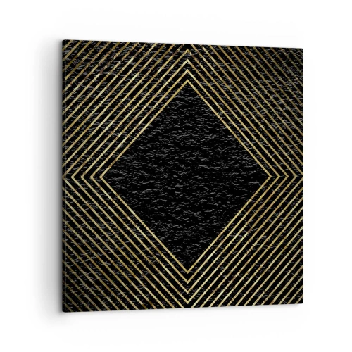 Lærredstryk - Billede på lærred - Geometri i glamour-stil - 50x50 cm