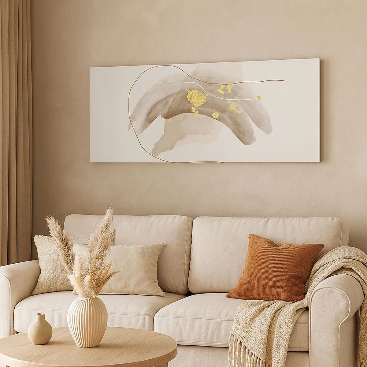 Lærredstryk - Billede på lærred - Mødt i rummet - 100x40 cm