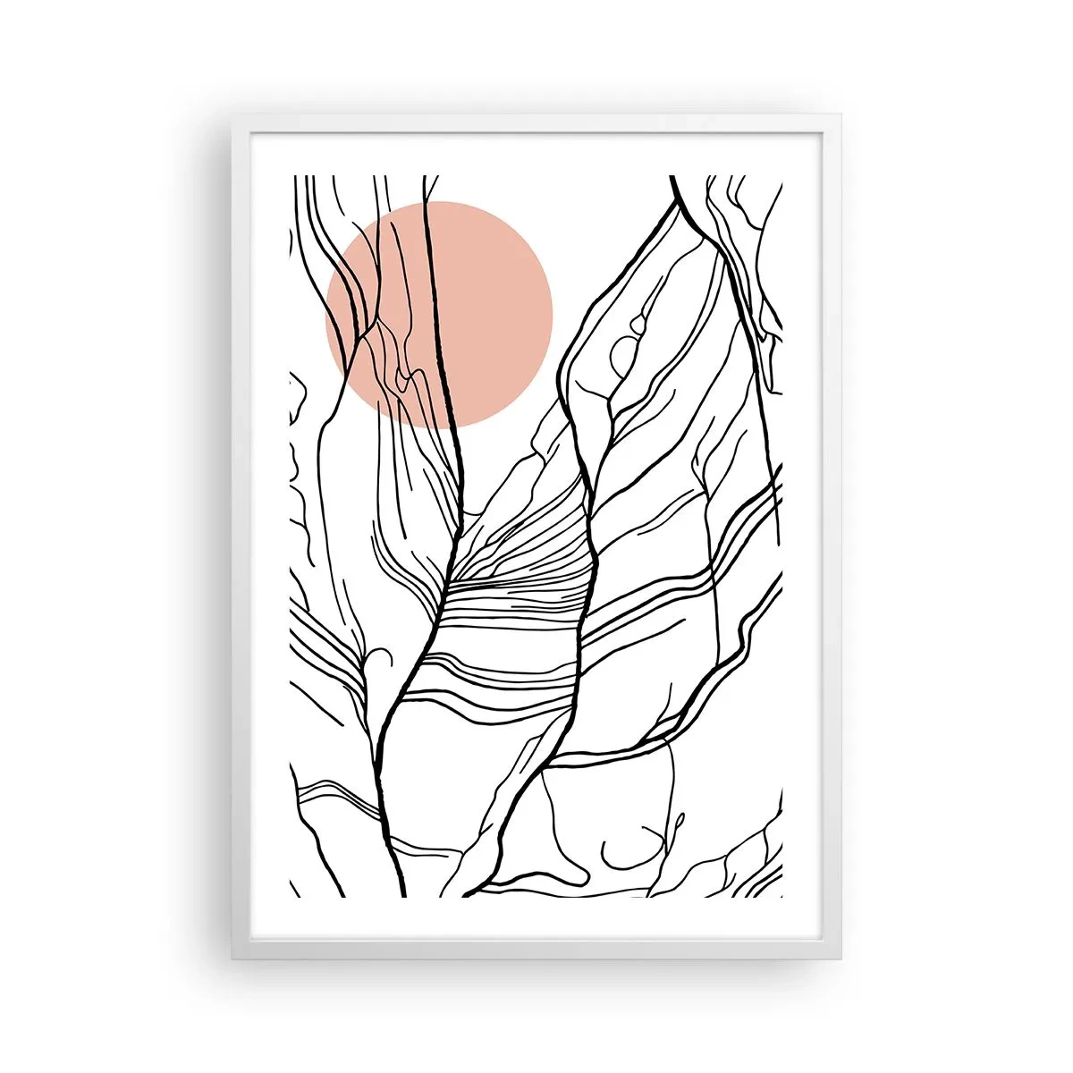 Plakat i hvid ramme - I et netværk af kviste - 50x70 cm