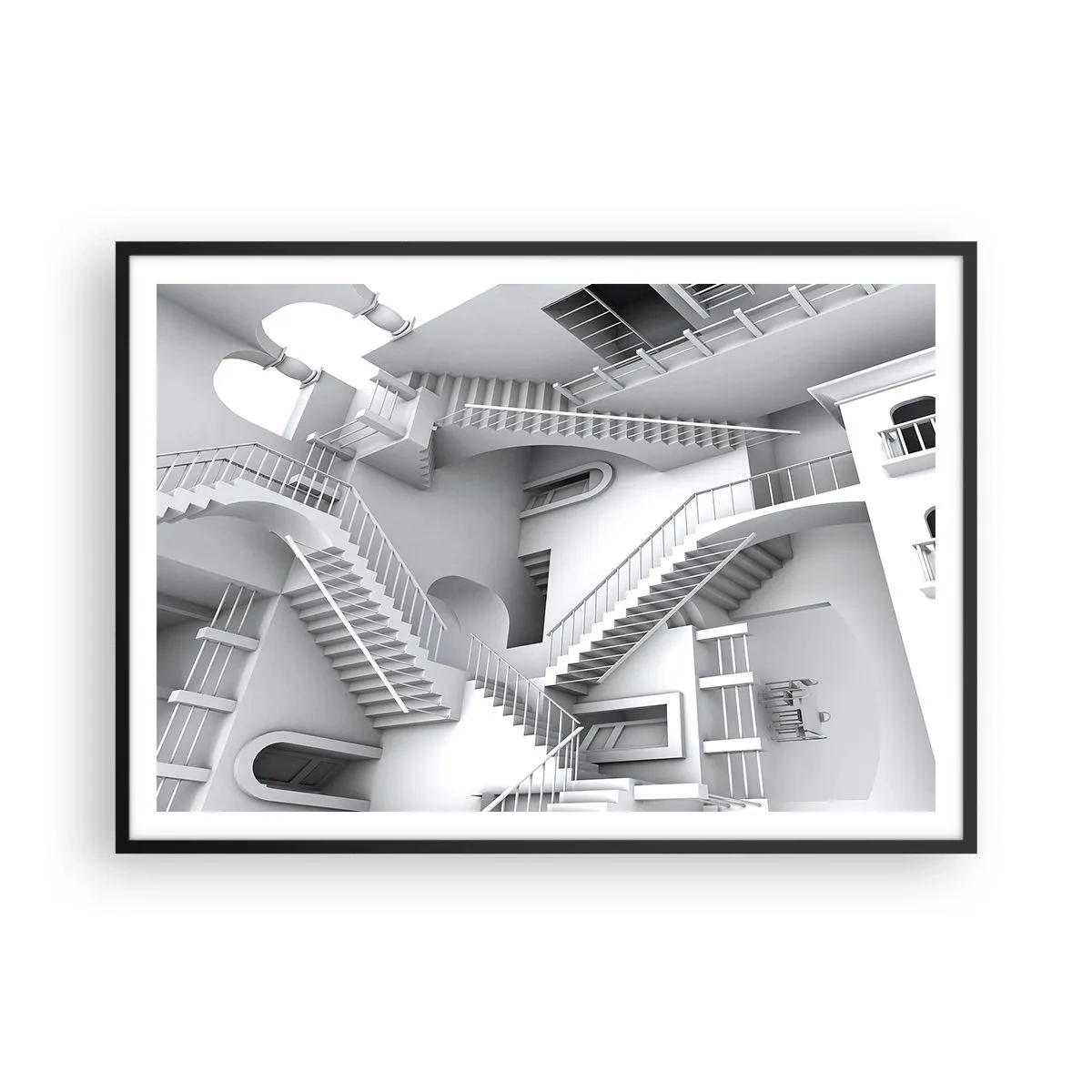 Plakat i sort ramme - Rummets paradokser - 100x70 cm